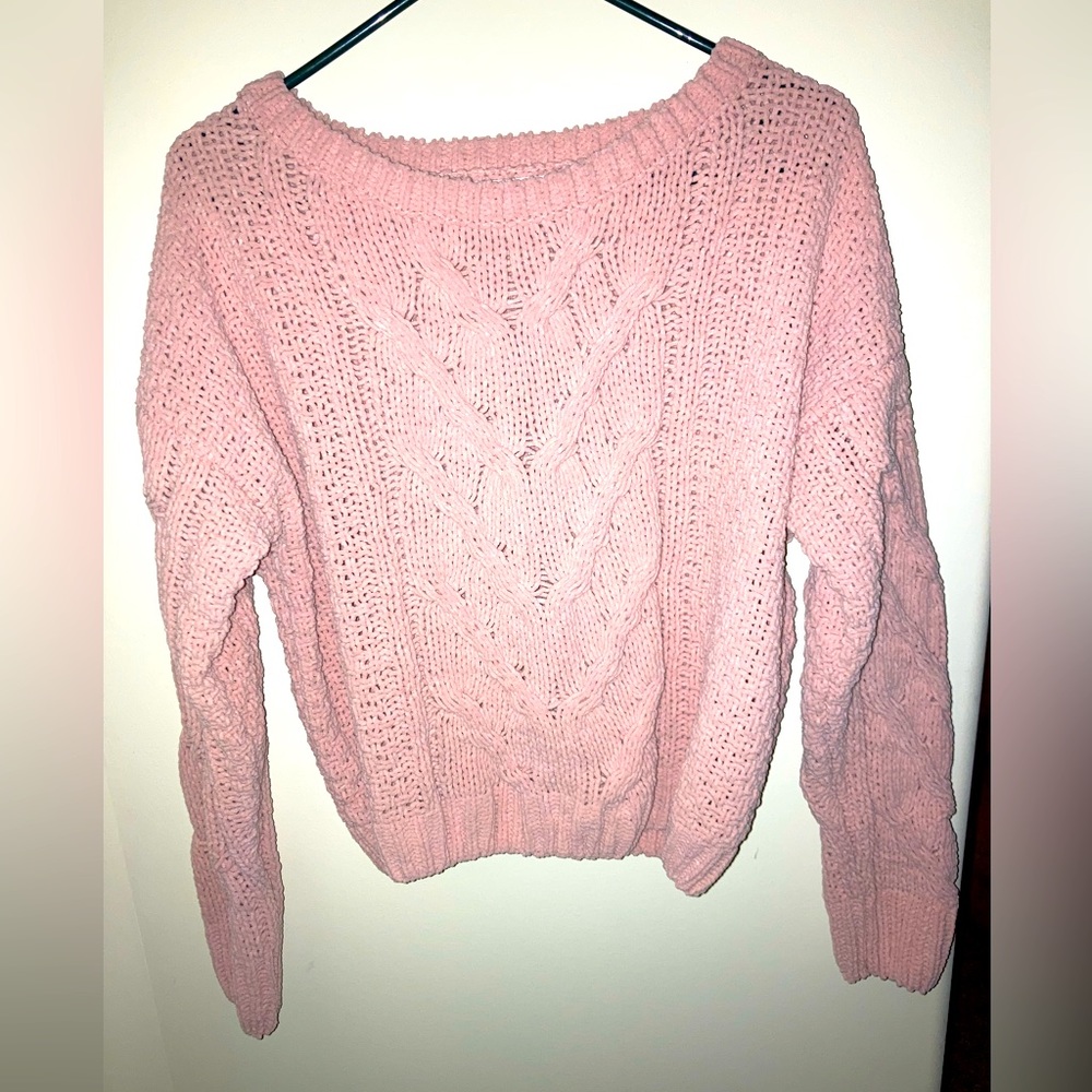 Aéropostale Pink Knitted Sweatshirt | Size M